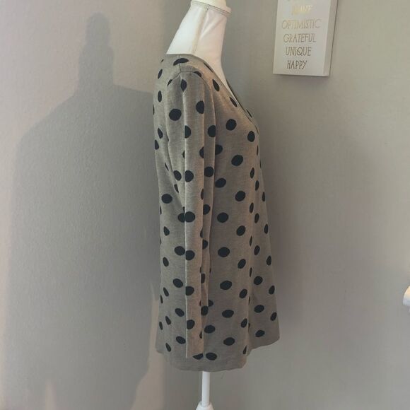 Young Threads Polka Dot V-Neck Sweater - Picture 3 of 5